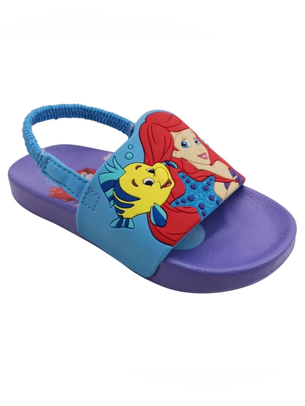 Disney Purple and Red Mermaid water proof beach vacation sandals girls size 11